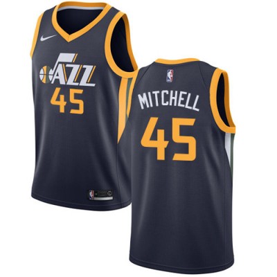 Nike Utah Jazz #45 Donovan Mitchell Navy Youth NBA Swingman Icon Edition Jersey